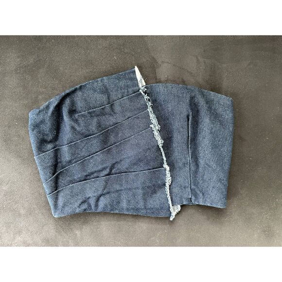 Bec and Bridge Dark Wash Jean Bustier Crop Top Dark Wash Denim size 4 - Picture 9 of 9